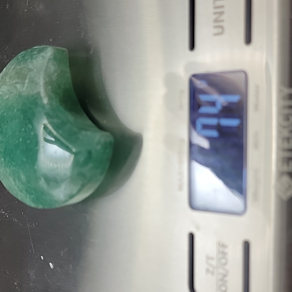 2" Green Aventurine and Rose Quartz Crescent Stone Moon 50mm X 20mm - Picture 8 of 8